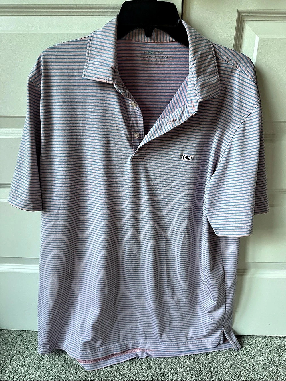 Vineyard Vines Striped Polo in Blue & Pink Like New